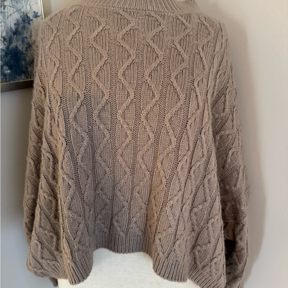 Cable Knit Brown Sweater